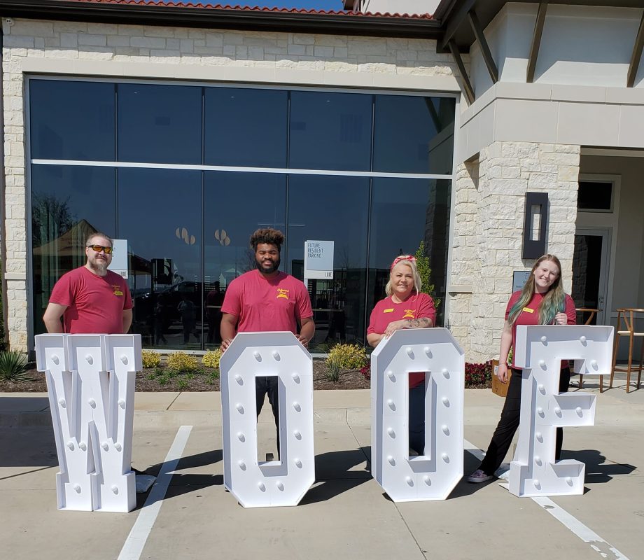 WOOF with Hollywood Feed Staffs