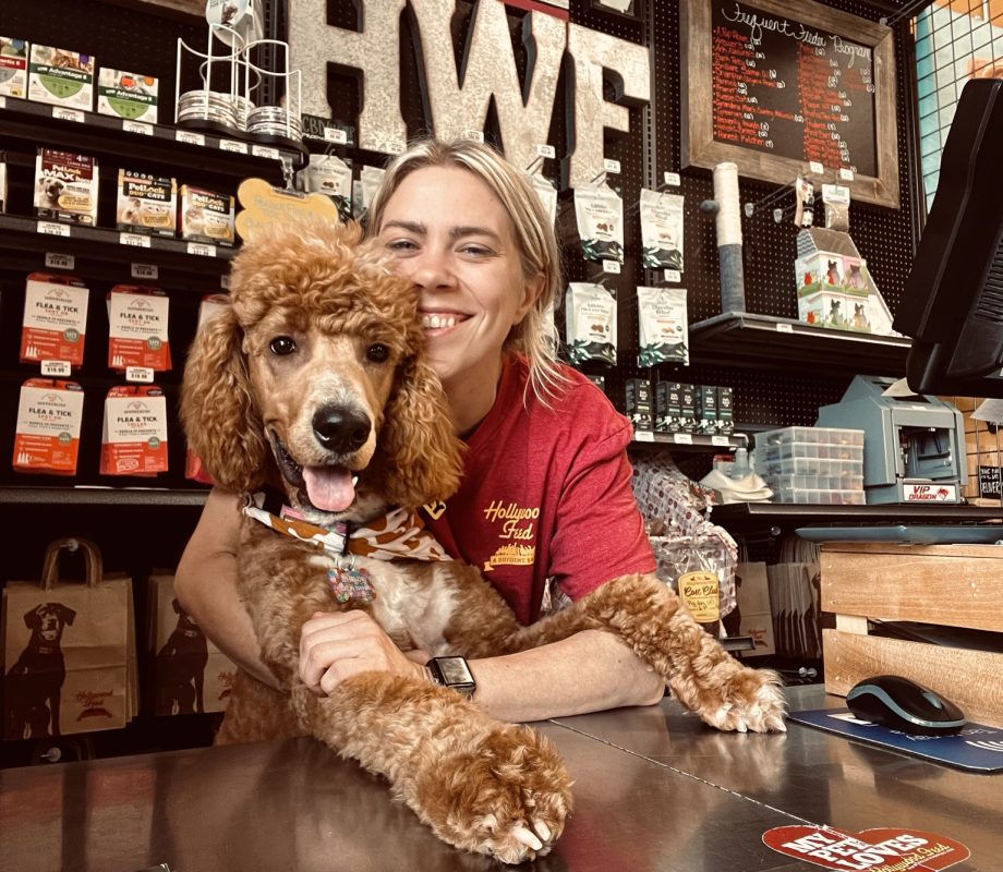 Hollywood Feed Staff with their Dog
